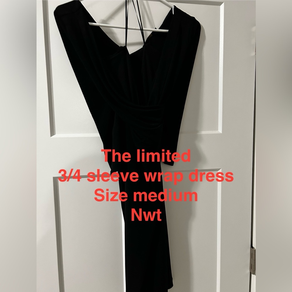 The Limited Classic Black Wrap Dress